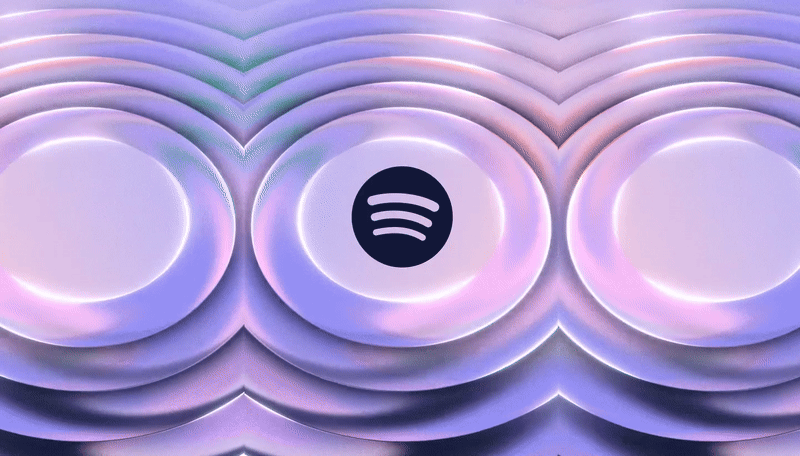 Spotify logo with audio vibrations