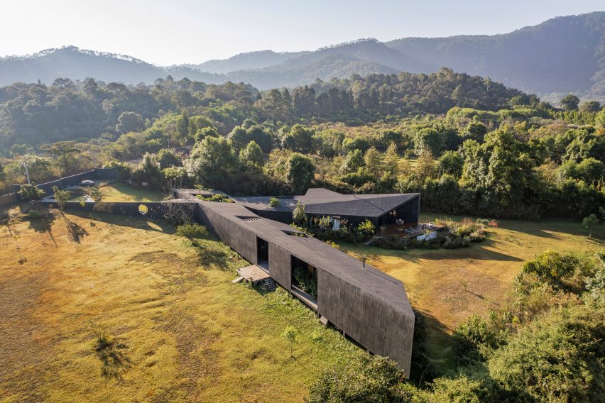 Aerial view of Casa Mavra in Mexico