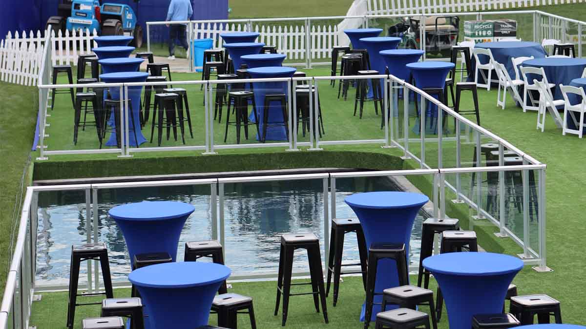 Temporary plunge pool at Memorial Park