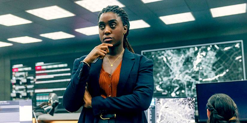 Bianca (Lashana Lynch) in a special investigation police office in The Day of the Jackal