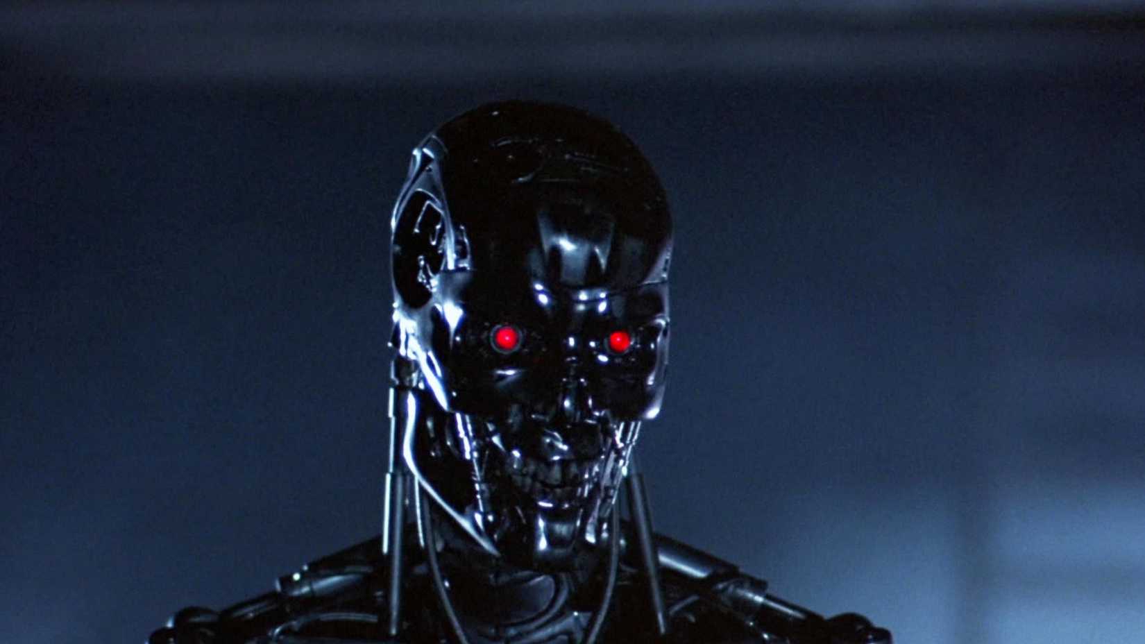 The T-800's metal skeleton in The Terminator