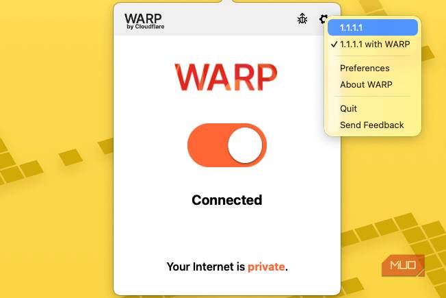 The two modes on macOS install of WARP