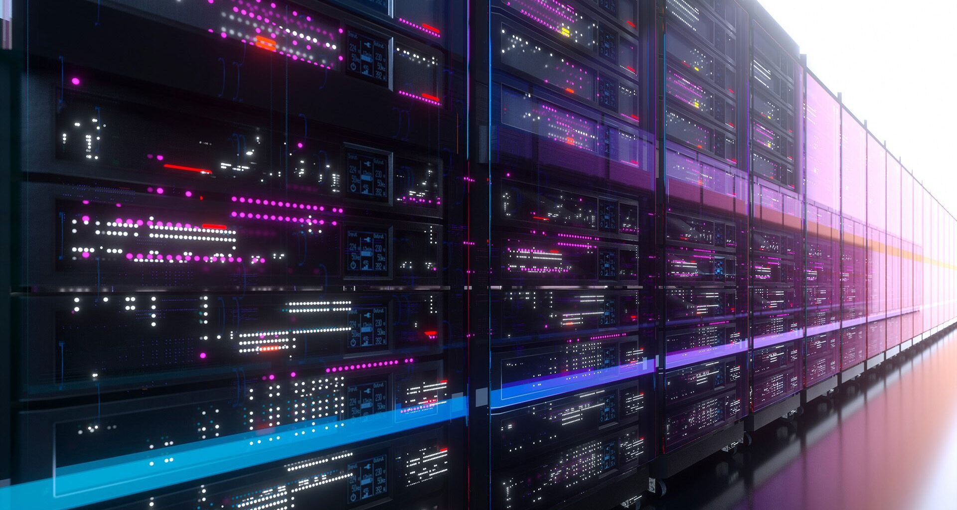 Digital generated image of data server.