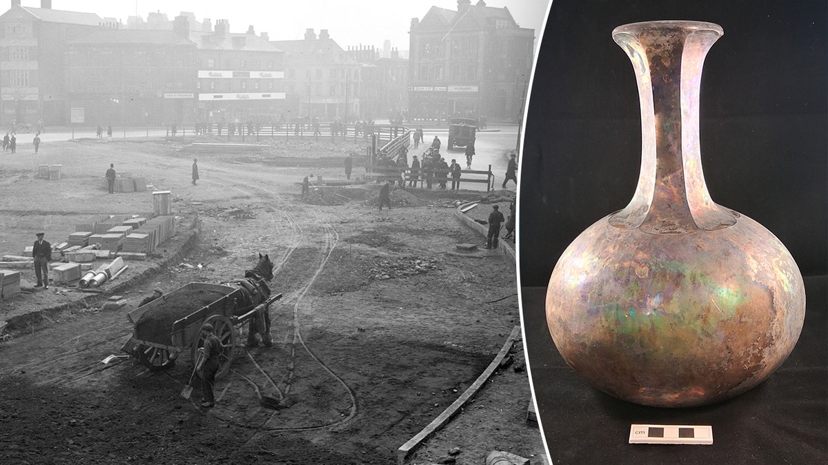 Historic photo of Hull next to decanter