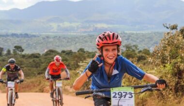 A young Henrique Bravo takes part in one of Brazil's mountain bike events with Cachorro Louco Adventures