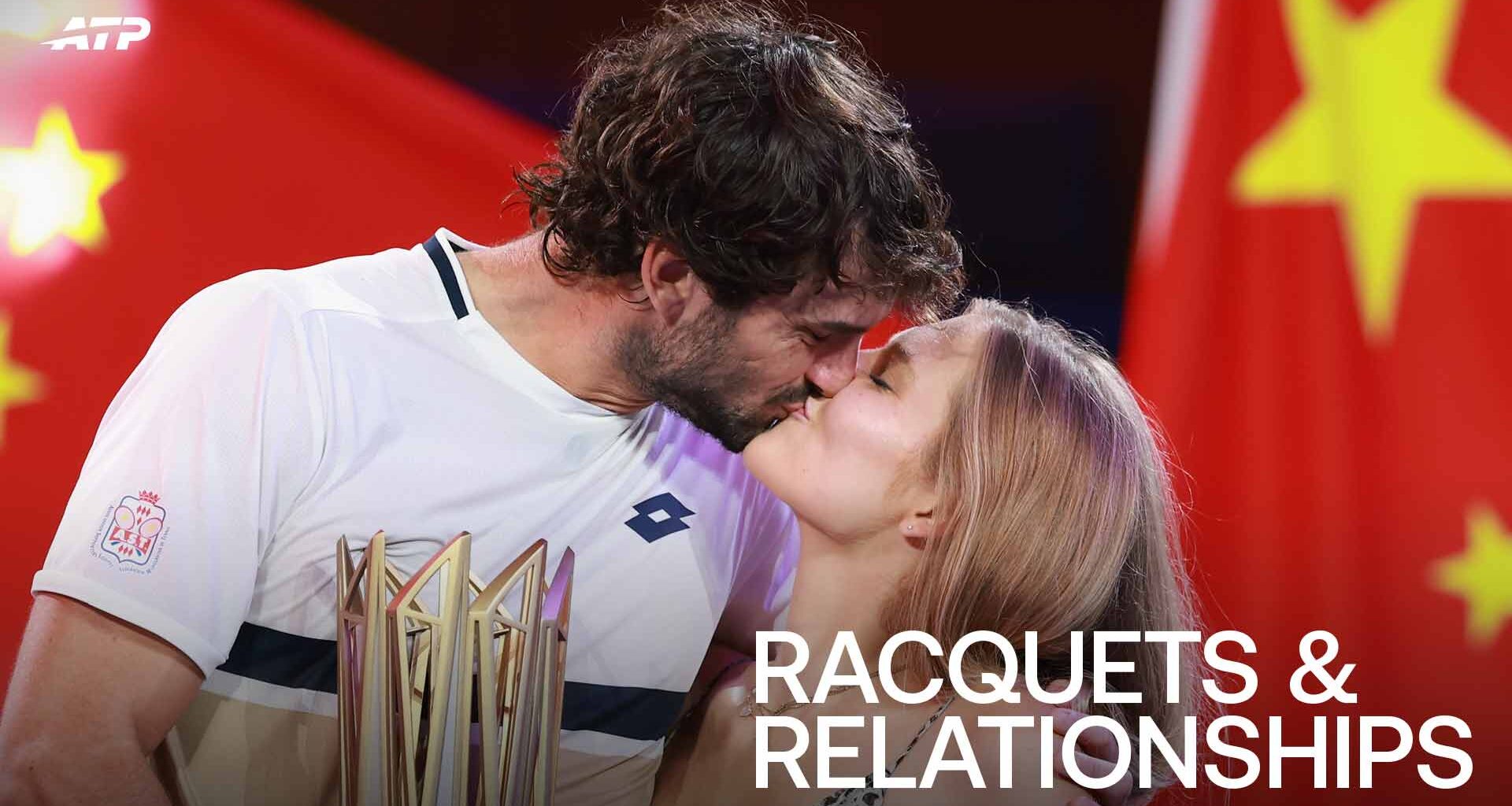 Valentin Vacherot and Emily Snyder celebrate the Monegasque's 2025 Shanghai triumph.