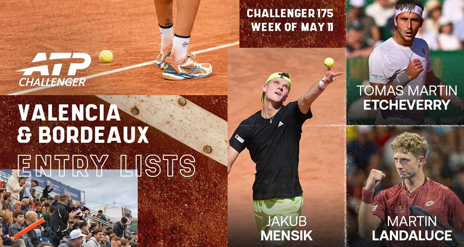 The Valencia and Bordeaux Challengers will run from 12-17 May.
