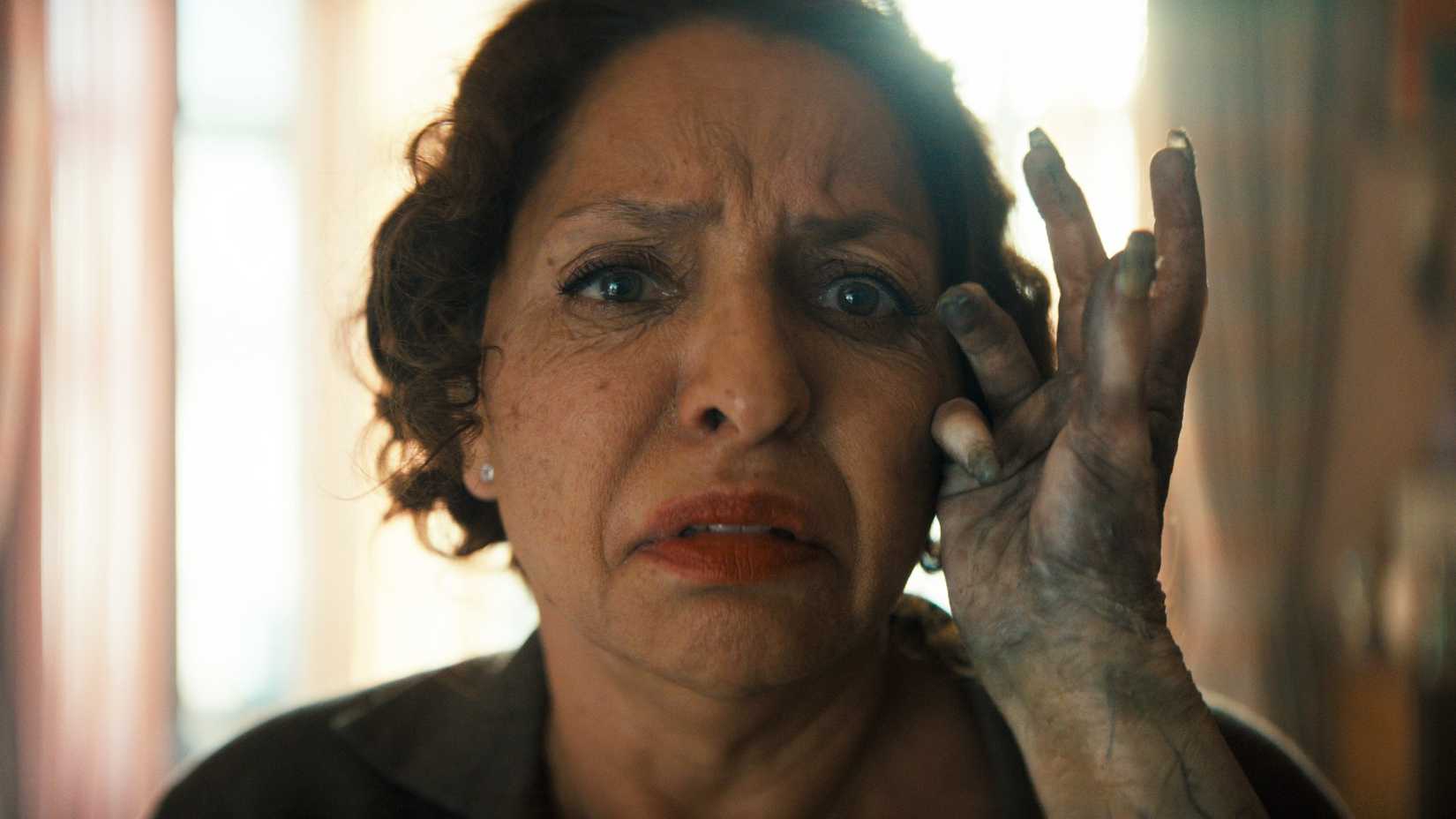 VERONICA FALCÓN as Carmen in New Line Cinema’s, Atomic Monster’s and Blumhouse's “LEE CRONIN'S THE MUMMY.” A Warner Bros. Pictures Release.