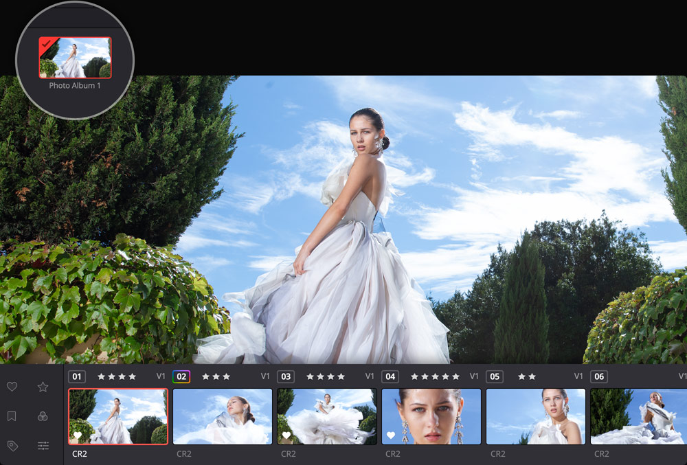 A screenshot from DaVinci Resolve 21's still photo tools