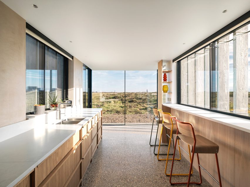 Wooden kitchen interior