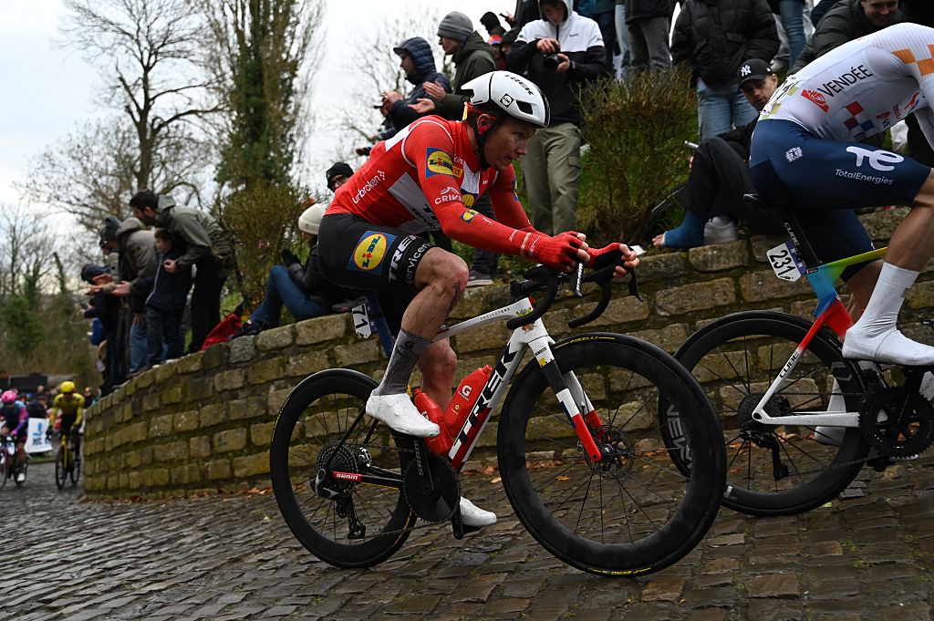 2026 Omloop Het Nieuwsblad: S&oslash;ren Kragh Andersen during the race