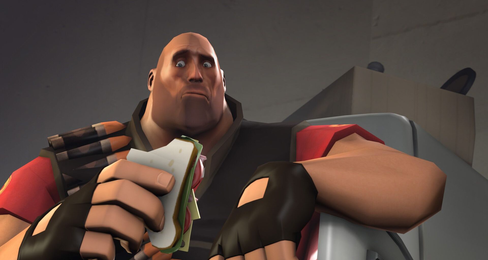 Team Fortress 2's Heavy looking confused