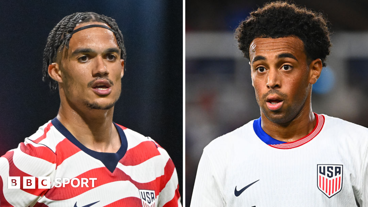 Antonee Robinson and Tyler Adams in action for the USA