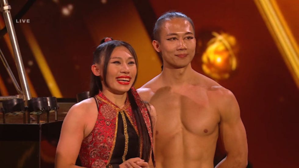 britains got talent liwei yang performers on stage during a live show