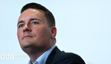 Wes Streeting delivers a keynote address at the Progress annual conference 2026, in London, Britain, May 16, 2026.