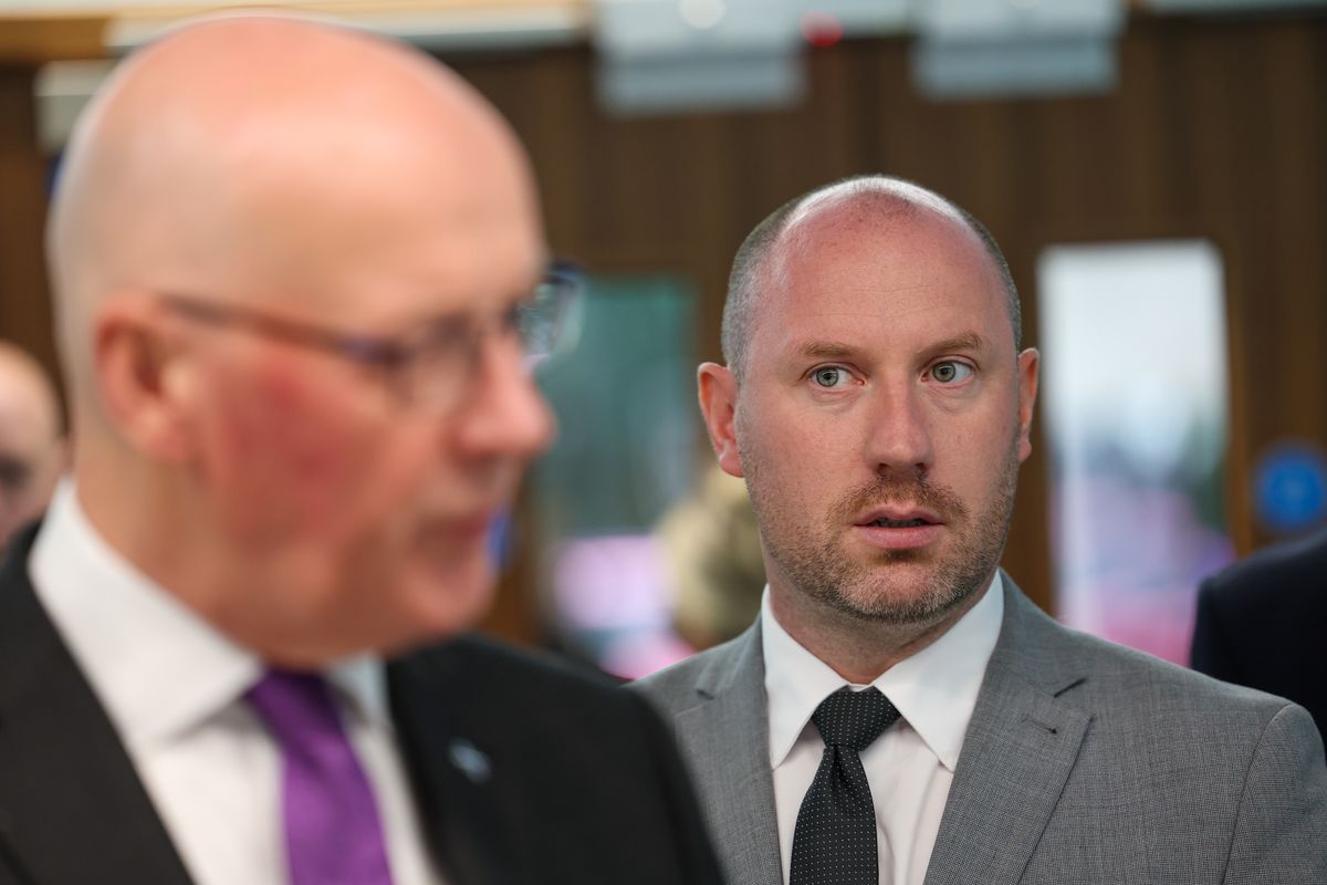 First Minister of Scotland John Swinney (left)with Minister for Health and Social Care Neil Gray