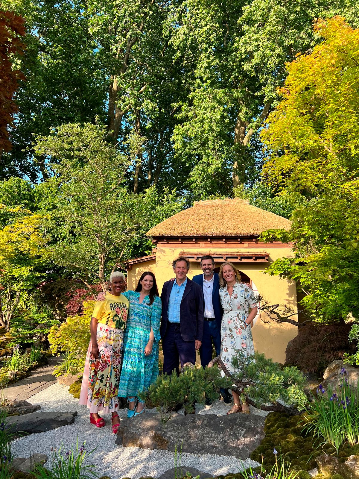 Arit Anderson, Rachel De Thame, Monty Don, Adam Frost and Sophie Raworth at this year's show