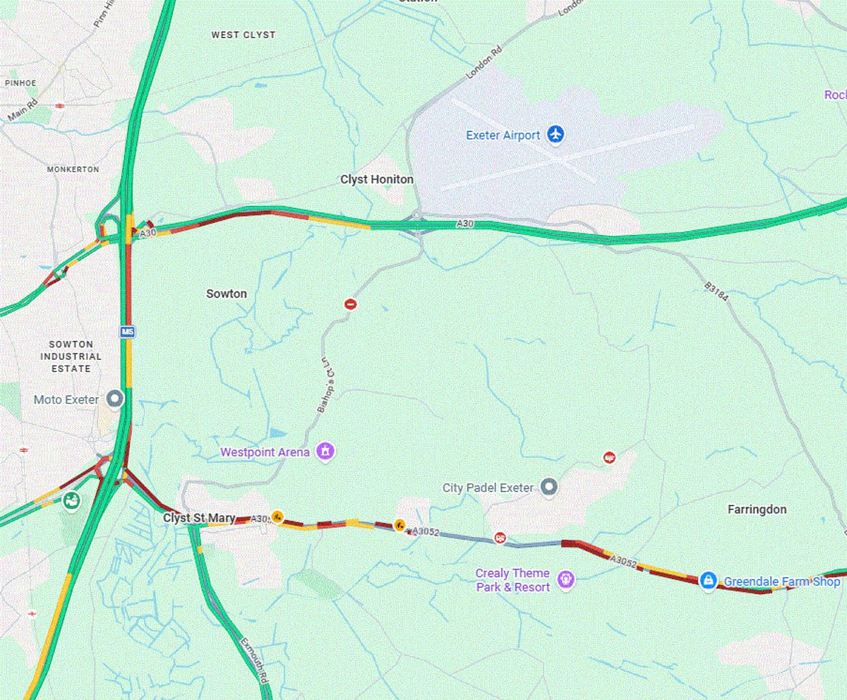 Traffic around Westpoint Arena