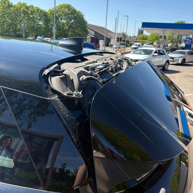 The couple hope to collect their repaired car from the garage this week