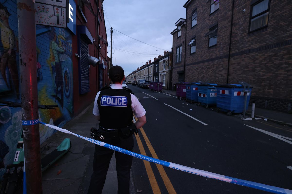 The police cordon on Ashbridge Street