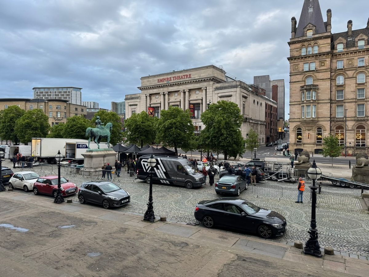 The Batman team in Liverpool Credit: @EGGBOY_03