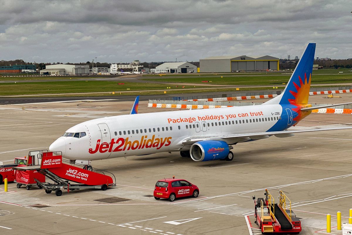 Boeing 737 jet operated by the Jet2 package holiday company