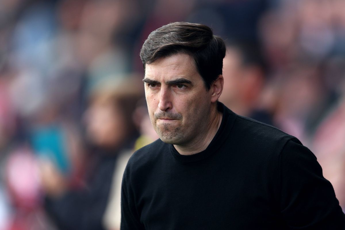 BOURNEMOUTH, ENGLAND - MAY 03: Andoni Iraola, Manager of AFC Bournemouth, looks on prior to the Premier League match between Bournemouth and Crystal Palace at Vitality Stadium on May 03, 2026 in Bournemouth, England. (Photo by Steve Bardens/Getty Images)