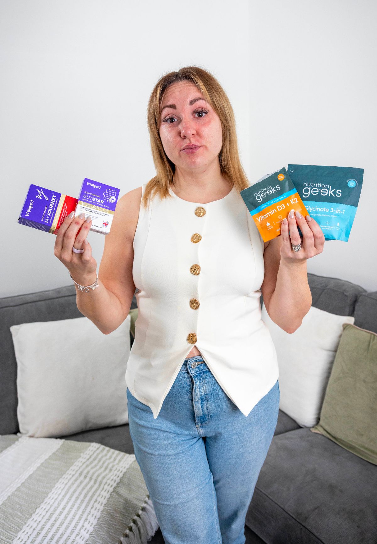 She told Daily Mirror she was taking advice from people online on what she needed to take