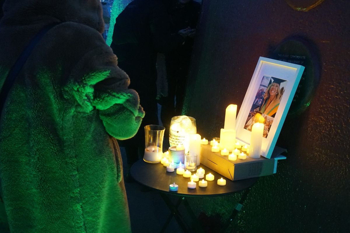 Candlelit vigil at Smeaton's tower for Claire Chick following her tragic death on the evening of January 22 in West Hoe