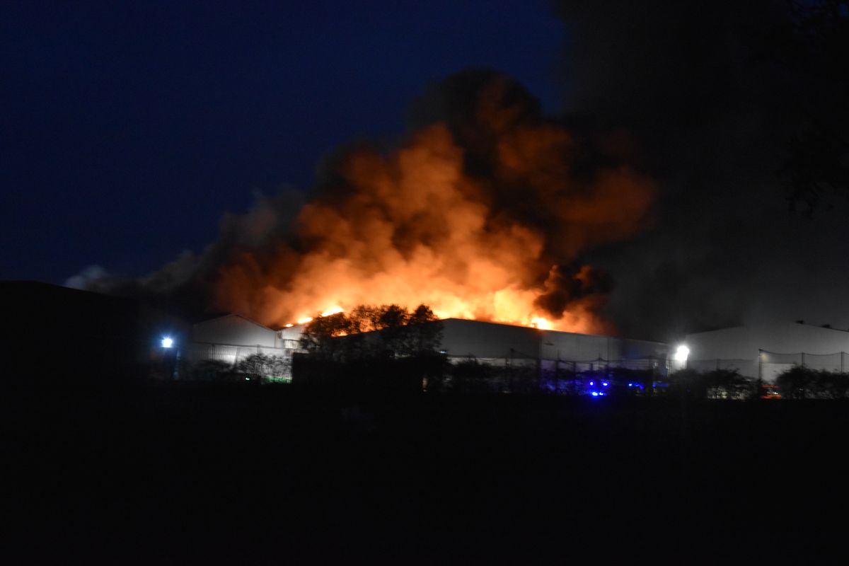 The fire at Mid UK Recycling on the Copper Hill industrial estate
