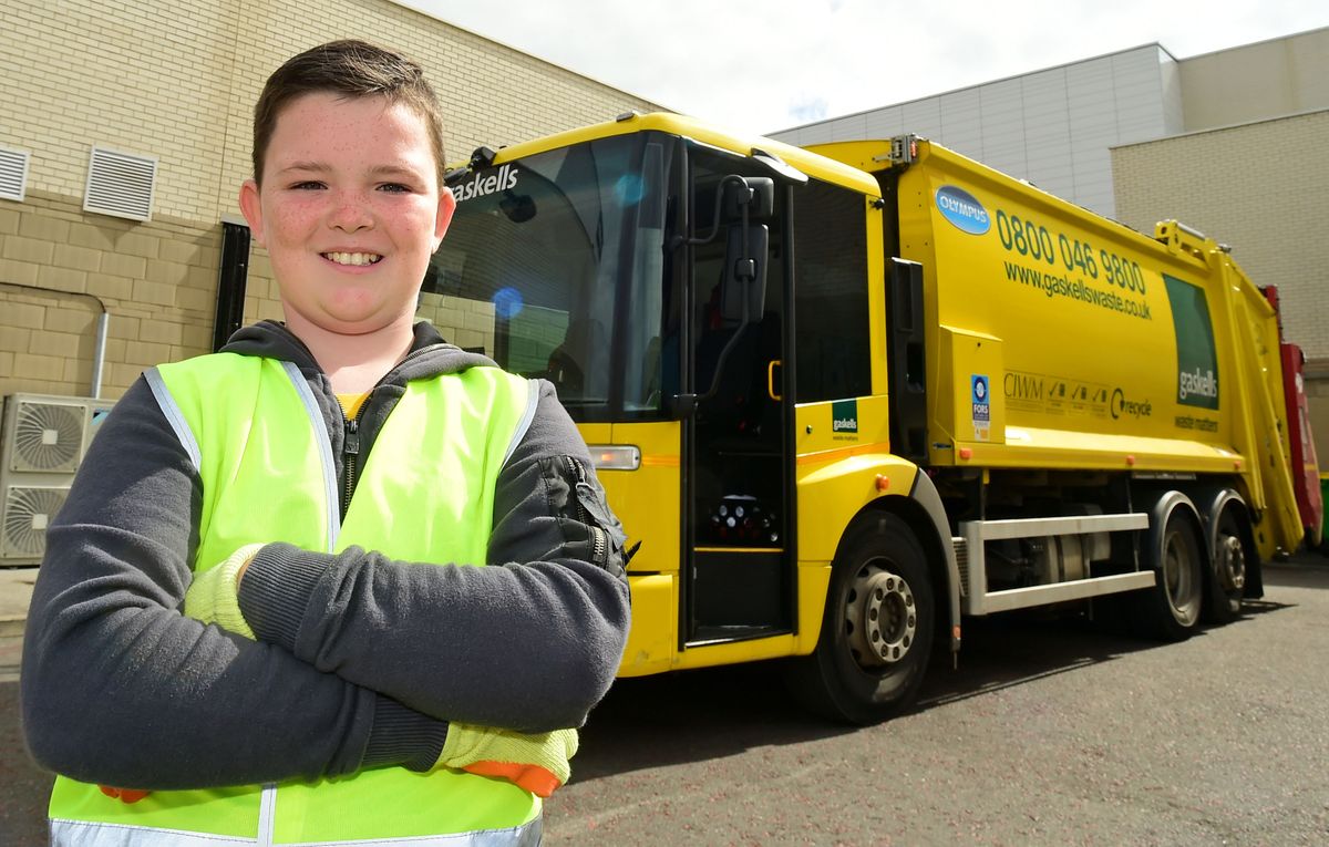 Gaskells Waste treated Daniel for a day out on their collection round in 2018