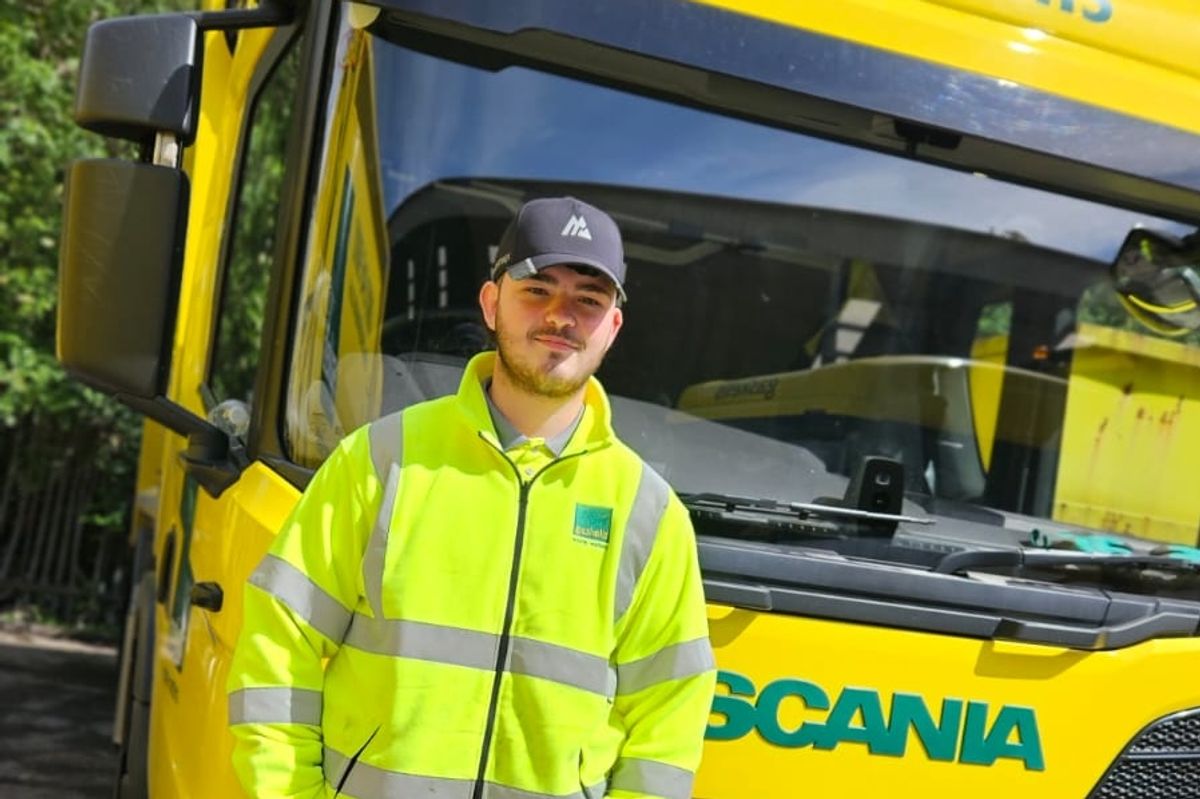 Daniel Kinsella, 18, has dreamed of becoming a binman since he was a child