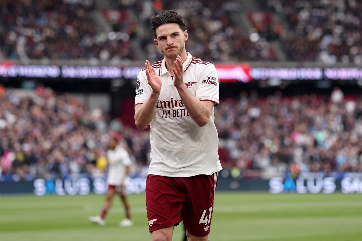 Declan Rice during an Arsenal game