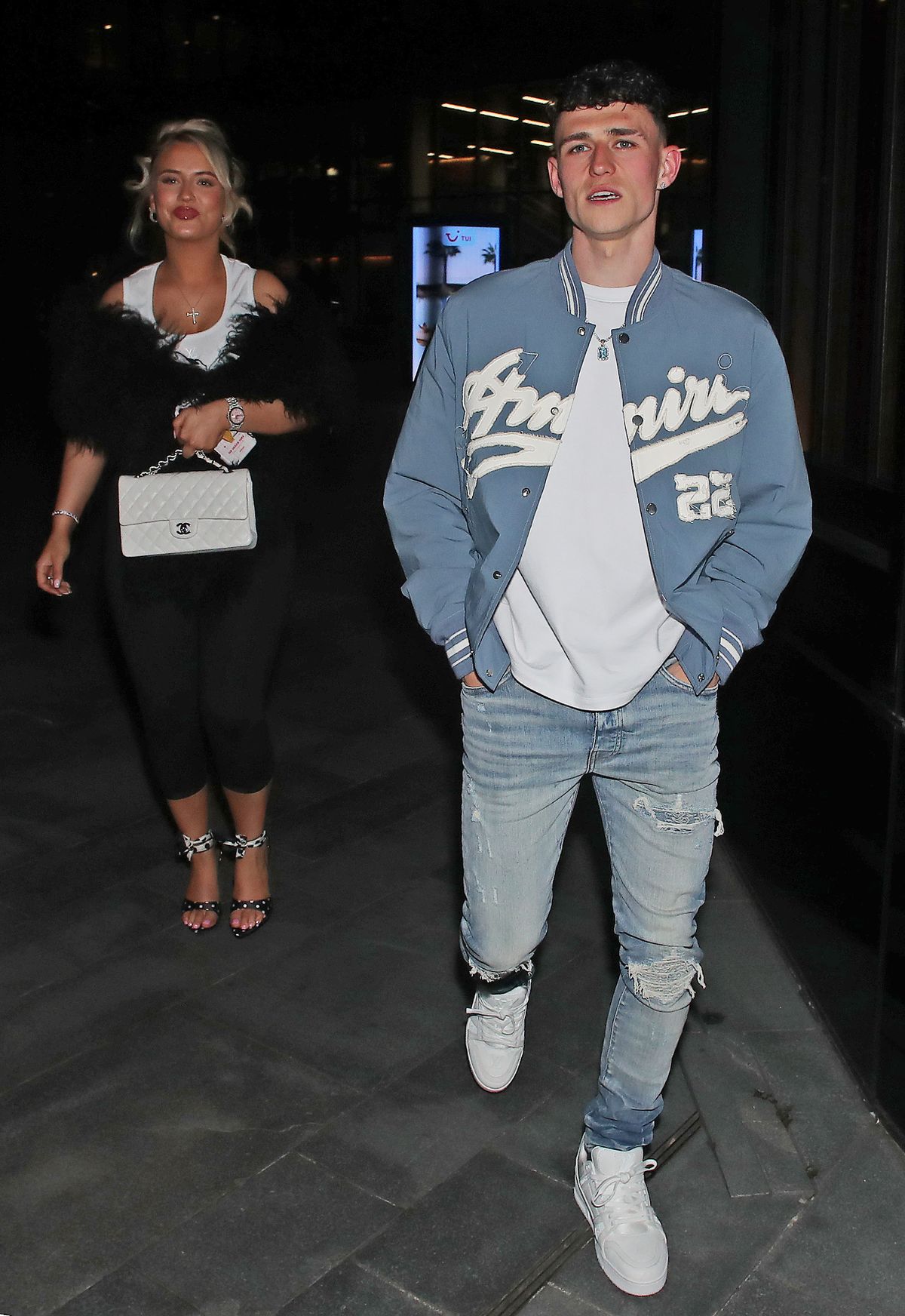 Phil Foden was joined by his wife, Rebecca Cooke