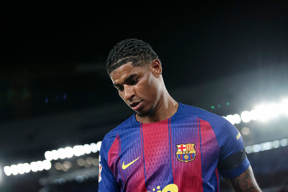 Marcus Rashford during El Clasico in May 2026