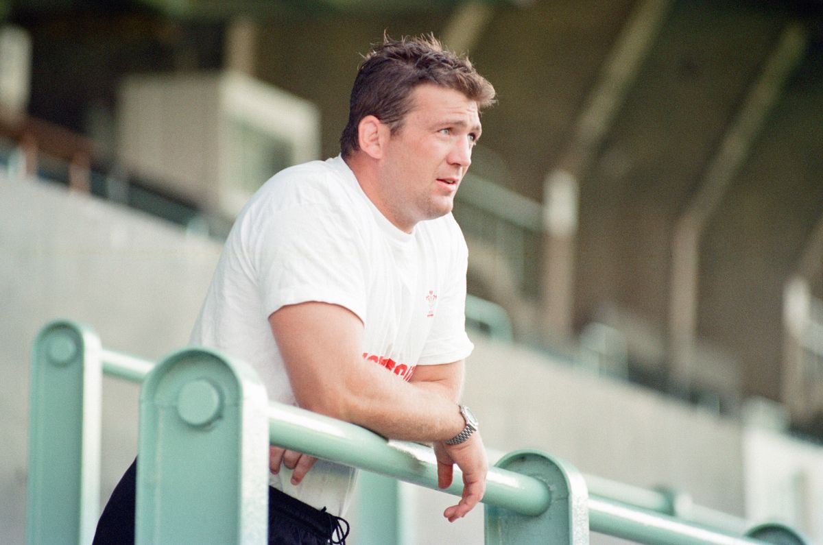 Jonathan Humphreys pictured in 1995 at the Arms PArk before cpatining Wales