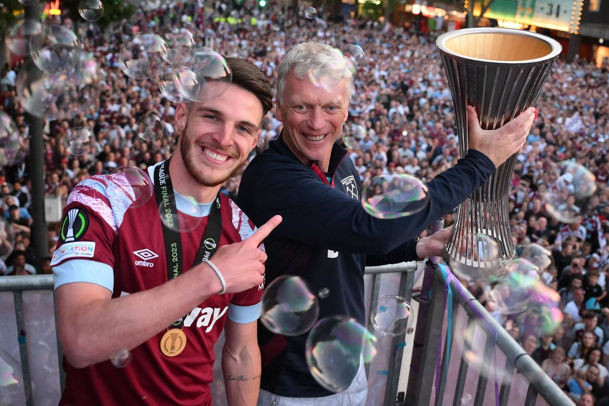 David Moyes and Declan Rice