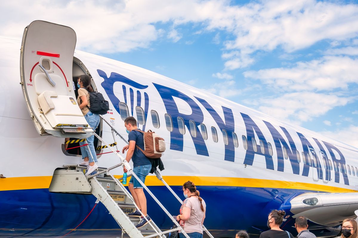 A Ryanair plane