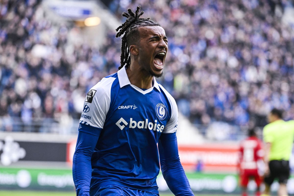 Former Derby County player Archie Brown, playing for KAA Gent