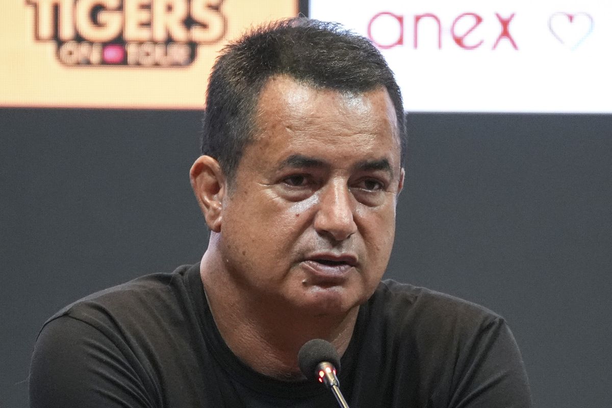 ISTANBUL, TURKIYE - JULY 15: English football club Hull City's chair Acun Ilicali speaks during the press conference as part of Hull City's Istanbul camp at Hasan Dogan National Teams Camp and Training Facilities in Istanbul, Turkiye on July 15, 2025. (Photo by Beyza Comert/Anadolu via Getty Images)