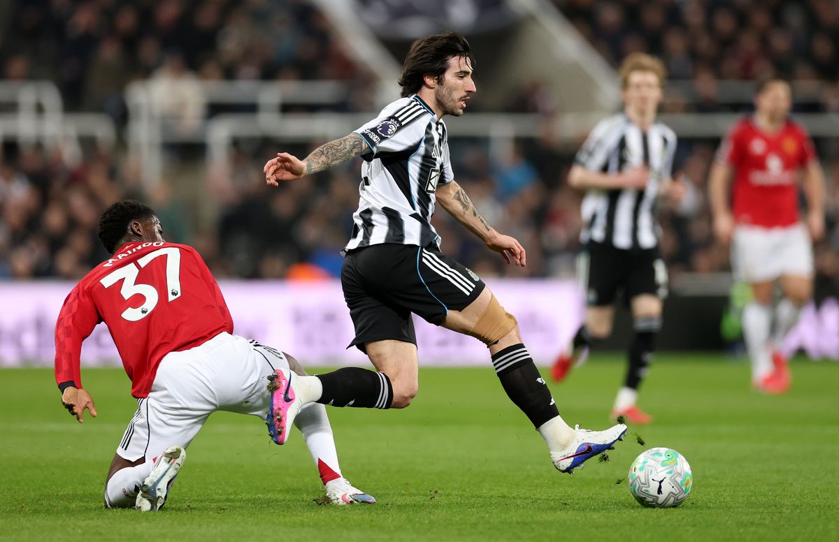 Sandro Tonali could be partnering Kobbie Mainoo at Manchester United next season