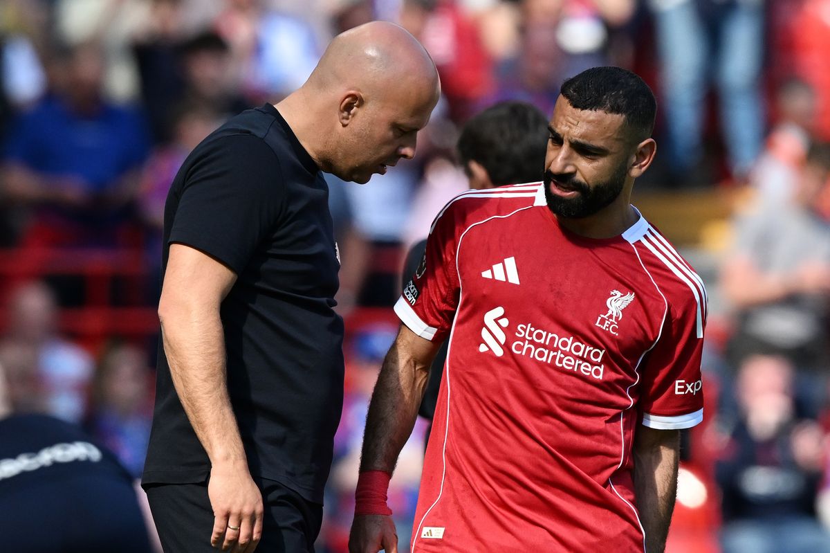 Arne Slot and Mohamed Salah (Photo by Liverpool FC/Liverpool FC via Getty Images)