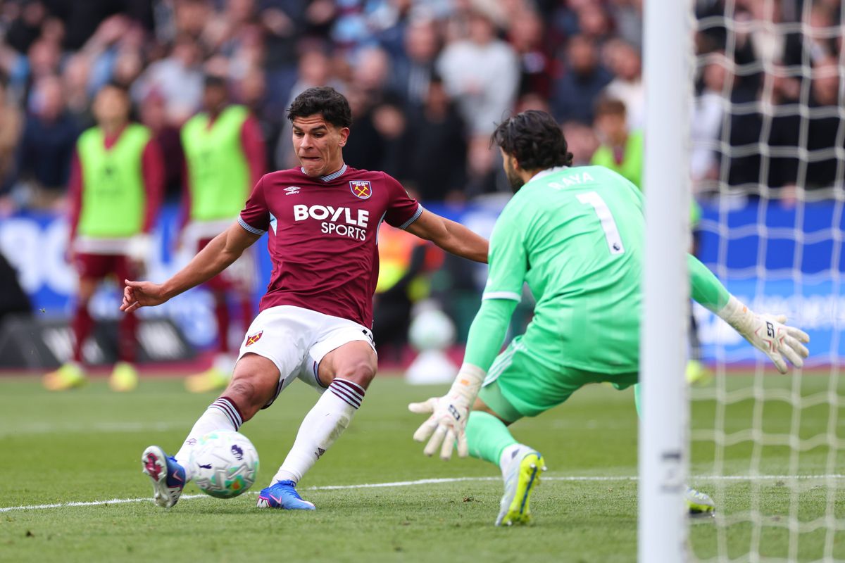 Mateus Fernandes of West Ham United has been linked with a transfer to Arsenal