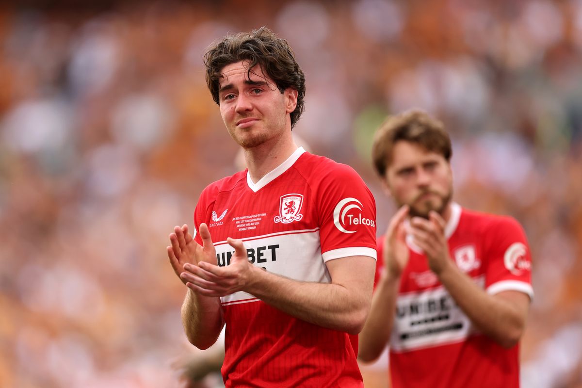 Hayden Hackney reacts after Middlesbrough lose to Hull City in the Championship play-off final