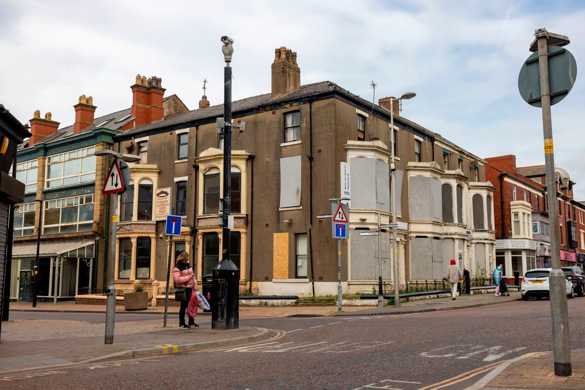 A view of Queen Street in Blackpool