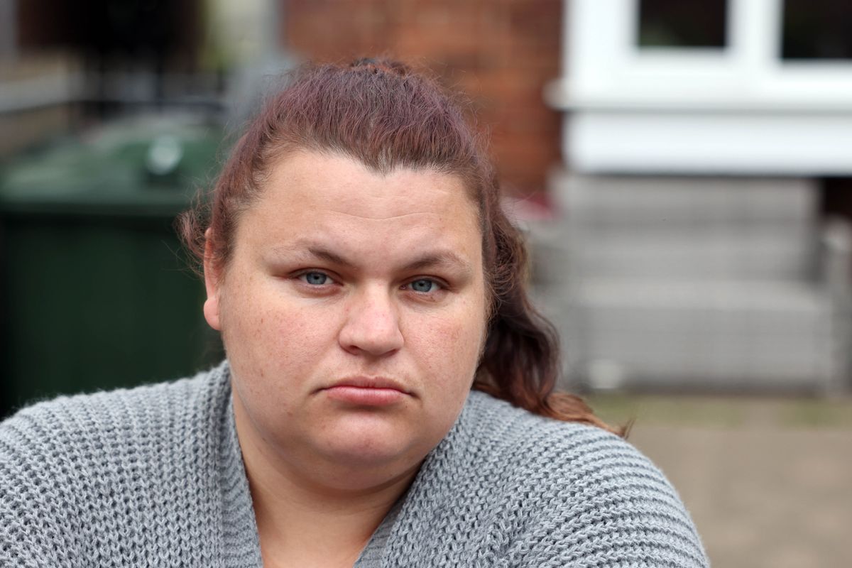 Janeva Grimmick, 27, who has a rat infestation on her street in North Shields