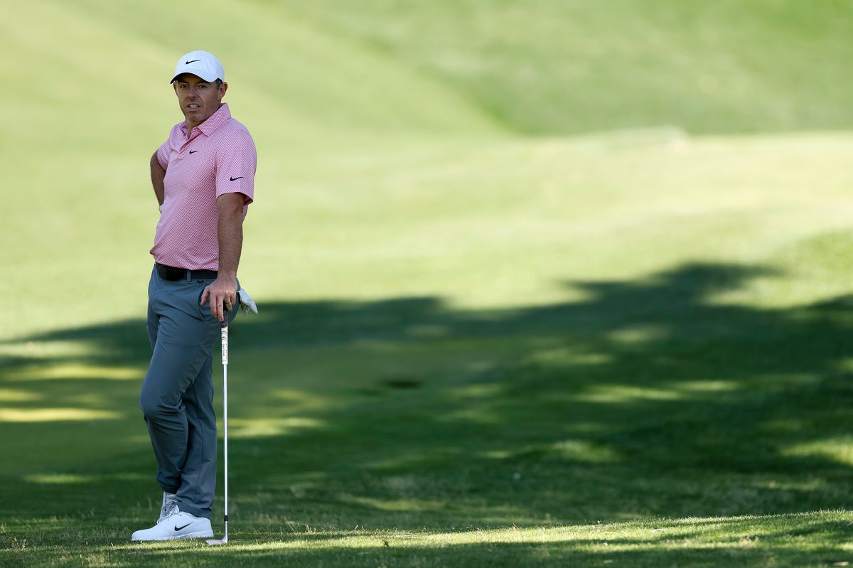 Rory McIlroy pictured during the fourth round of the Truist Championship at Quail Hollow Country Club