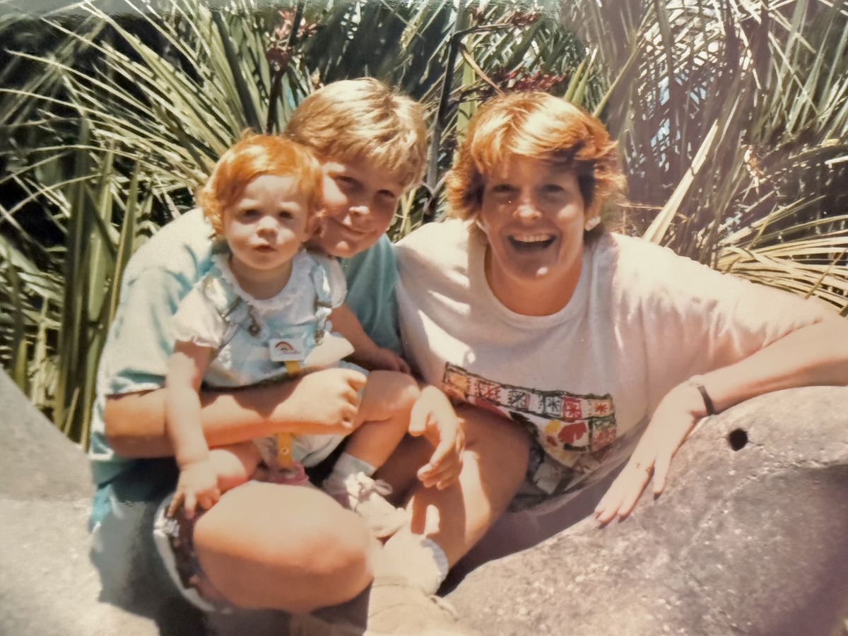 Barbara with son Scott and daughter Juli around the time of her second near death experience