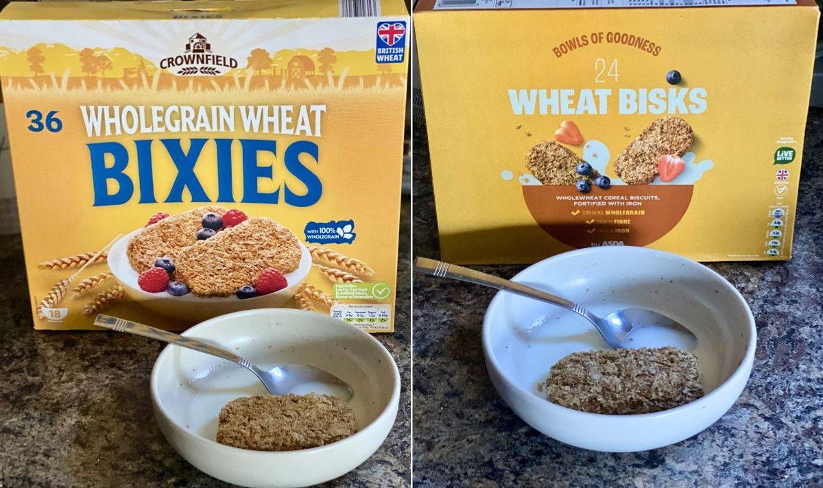 Lidl and Asda wheat biscuits