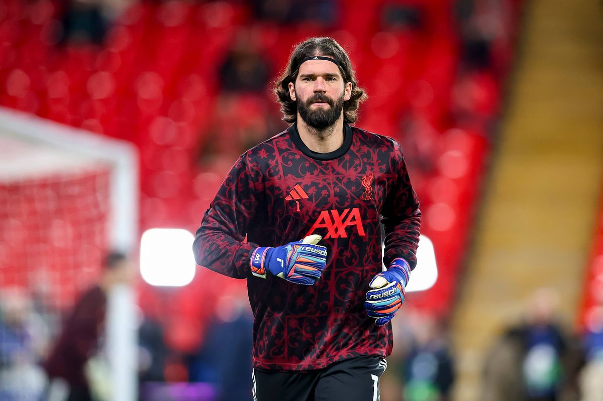 Liverpool, United Kingdom - March 18: goalkeeper Alisson Becker of Liverpool FC looks on during the UEFA Champions League 2025/26 Round of 16 Second Leg match between Liverpool FC and Galatasaray SK at Anfield on March 18, 2026 in Liverpool, United Kingdom. (Photo by Ryan Crockett/DeFodi Images/DeFodi via Getty Images)